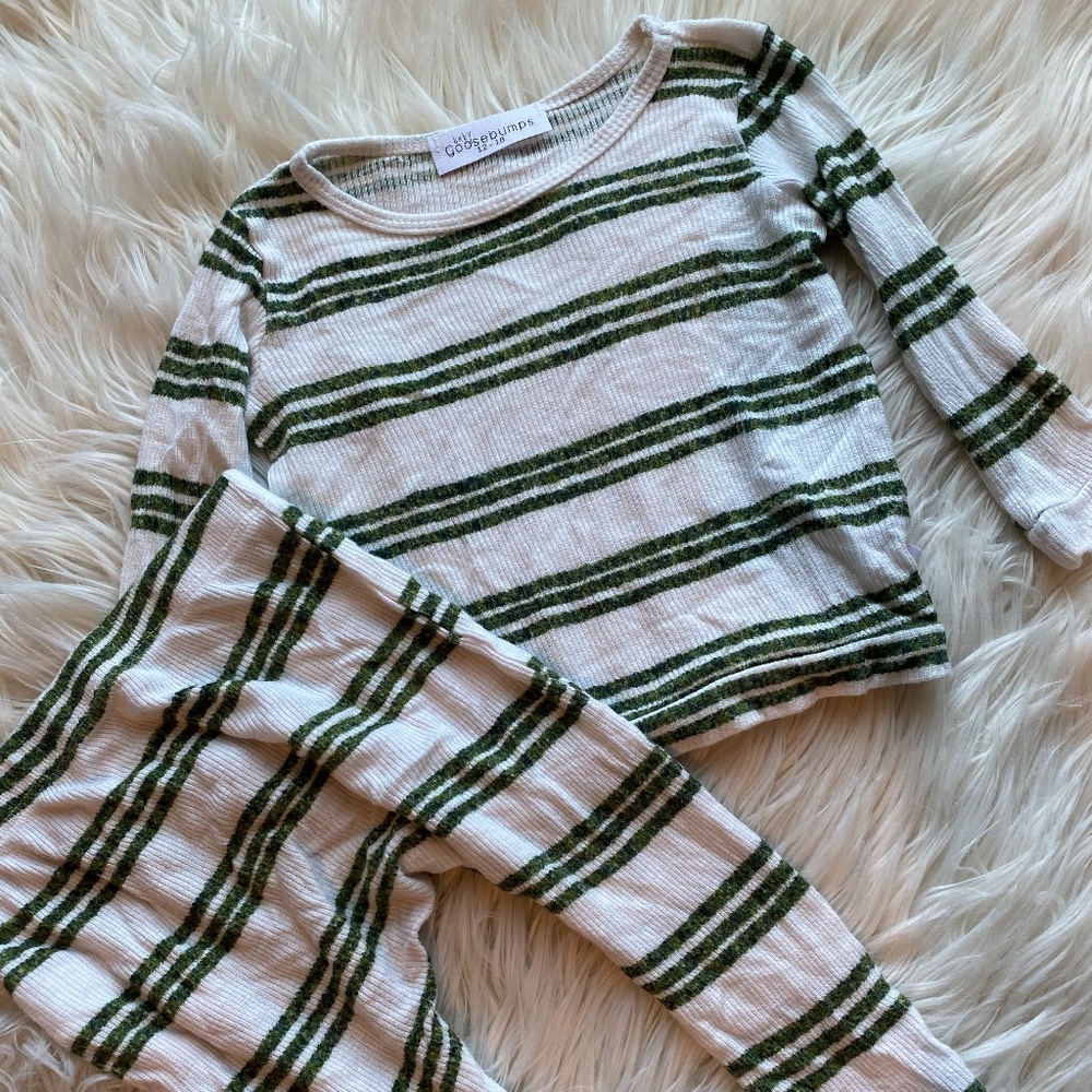 Baby Goosebumps Green White Set